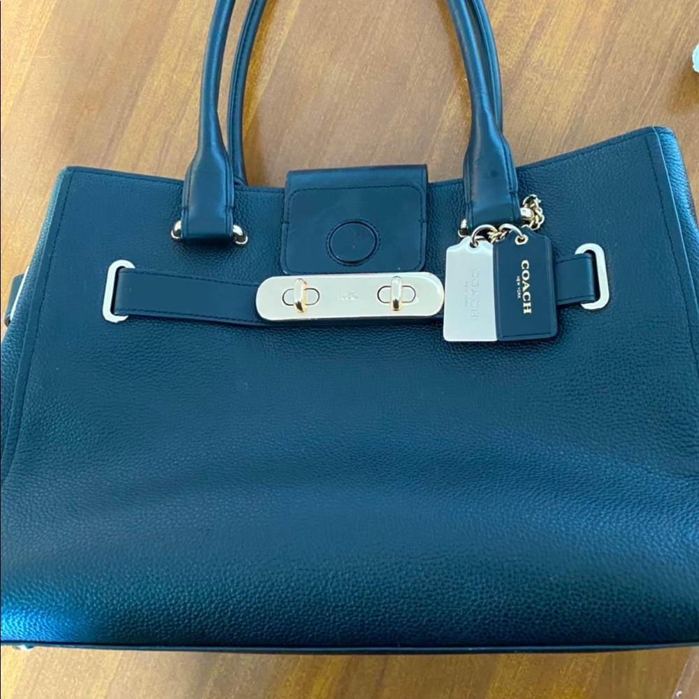 Authentic COACH Large Leather Satchel Shoulder Bag